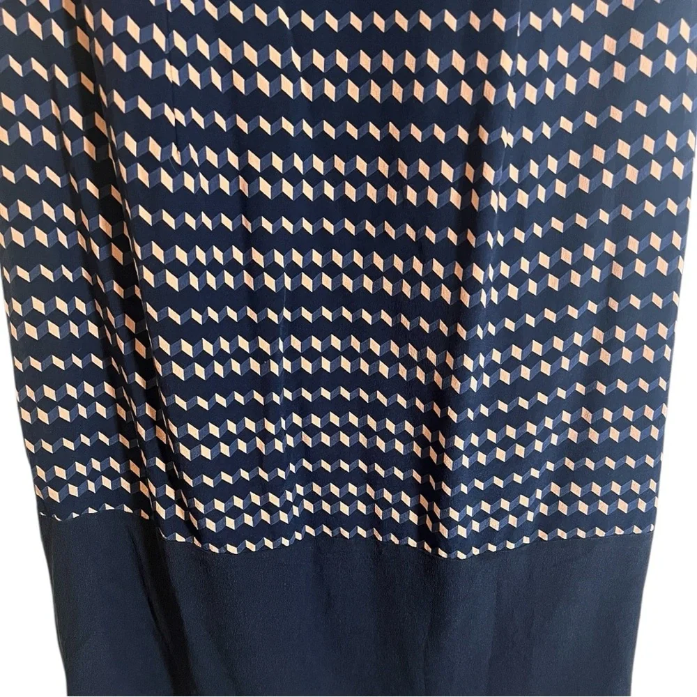 Tory Burch Women's Marlow Geometric Sleeveless Silk Sheath Dress Sz 8 - Picture 4 of 8
